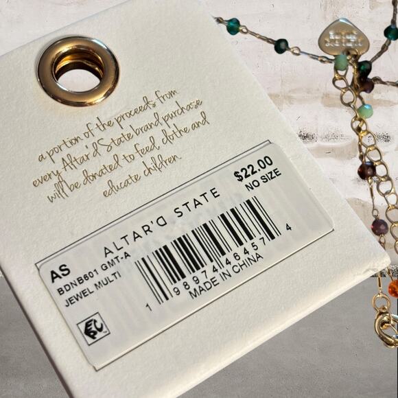 Altar'd State NWT Multi-Color Gem Bead Choker - Picture 6 of 6